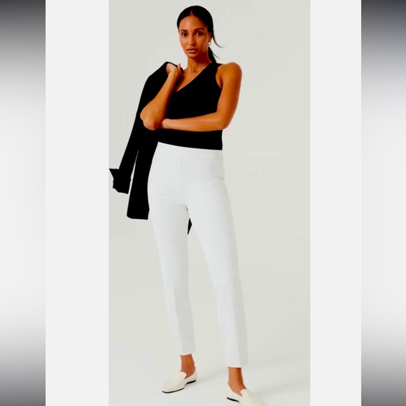 SPANX On-the-Go Ankle Slim‎ Straight Pant White size small petite NWT - Picture 1 of 14